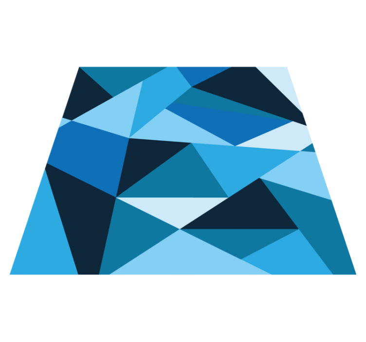 Vinil podovi geometrijski trokutasti plavi uzorci - TenStickers