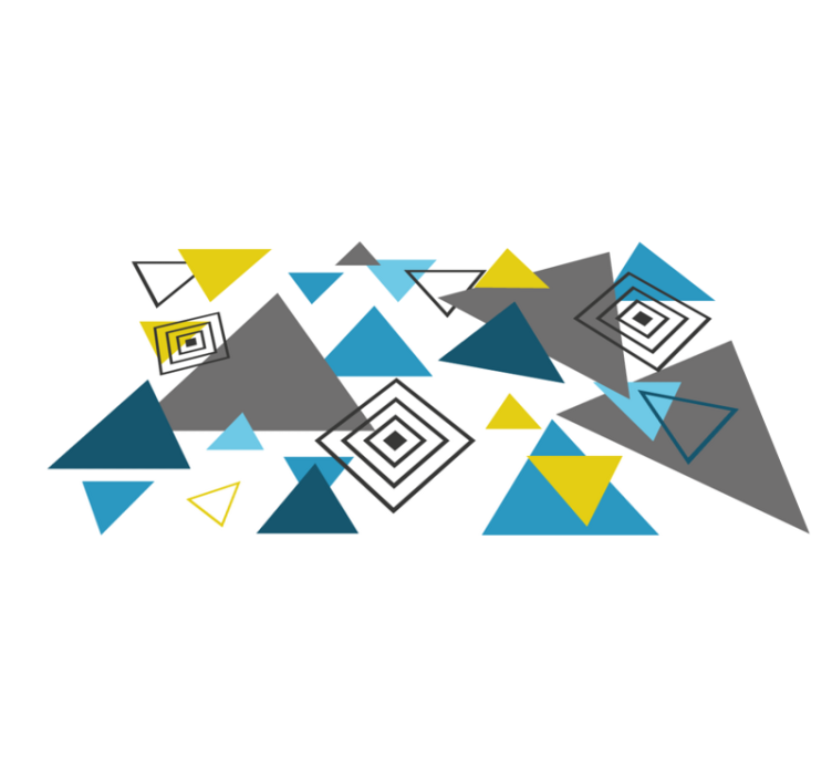 Vinil podovi geometrijski apstraktni uzorak trokuta - TenStickers