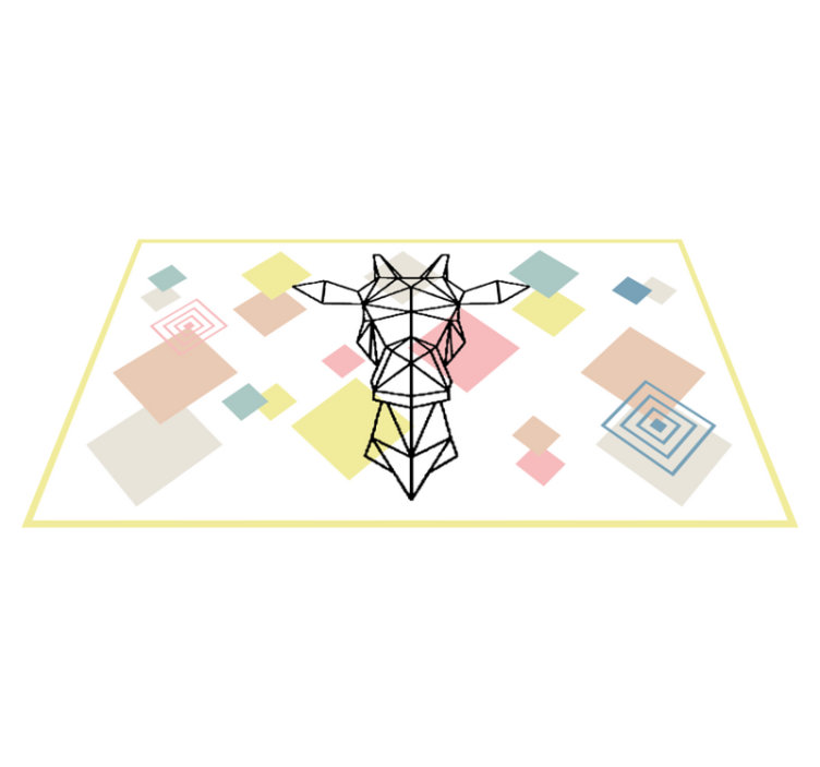 žirafa skandinavski stil nordic vinyl prostirka - TenStickers