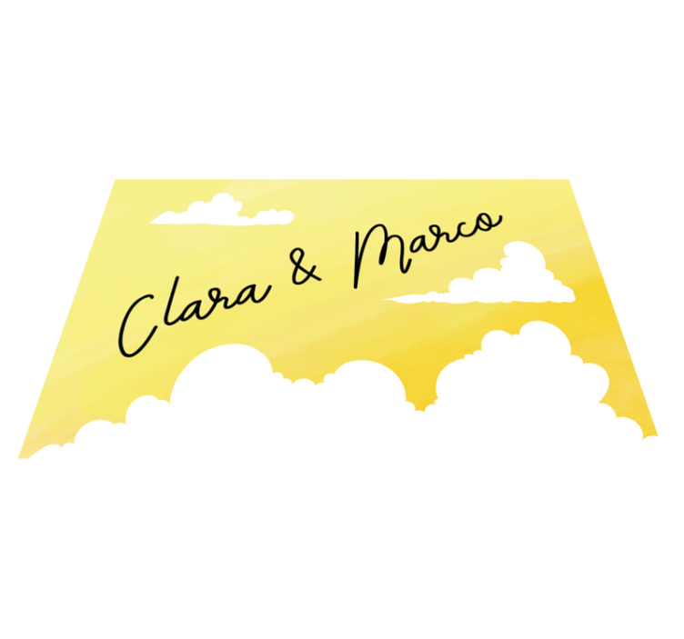 Vinil podovi s imenima oblačan dizajn za par - TenStickers