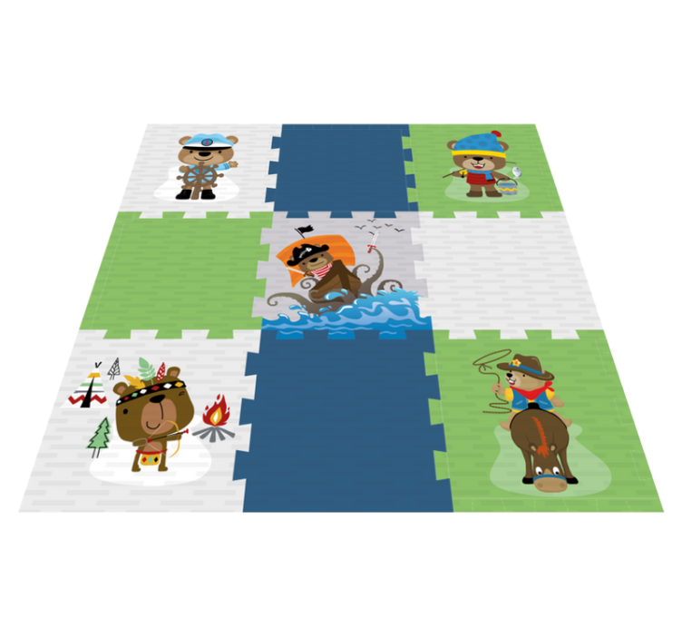 Drugi vinil podovi slatka medvjeđa avantura - TenStickers