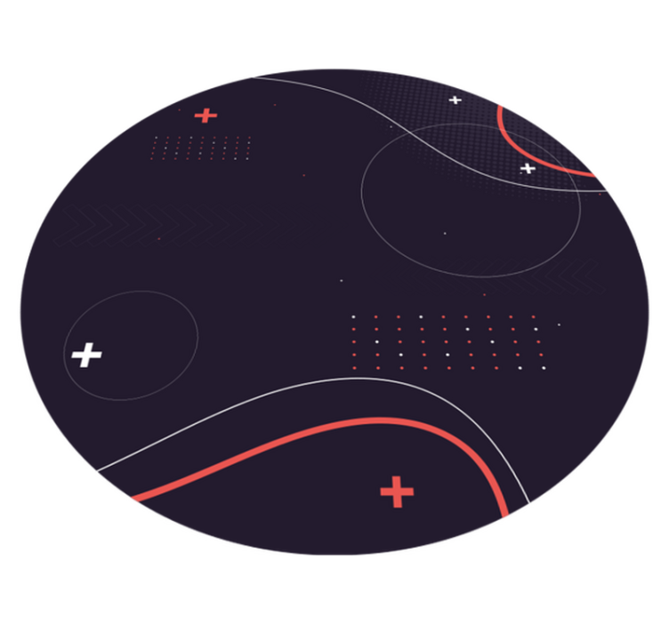 Vinil podovi moderan apstraktni zakrivljeni uzorci - TenStickers