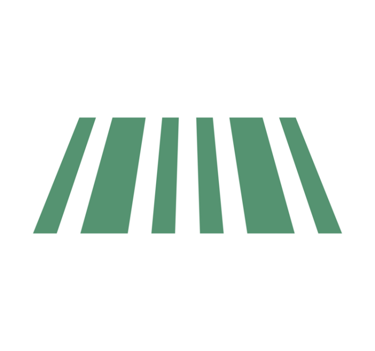 Bijele i pistacije zelene pruge vinil tepih - TenStickers