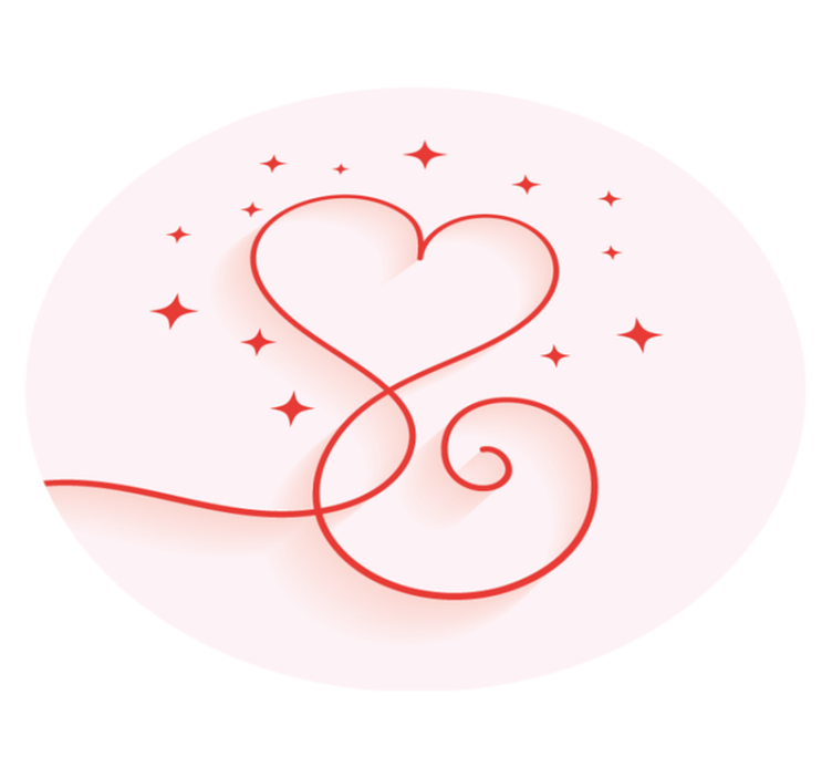 Vinil podovi spavaća soba uzorak vrtloga srca - TenStickers