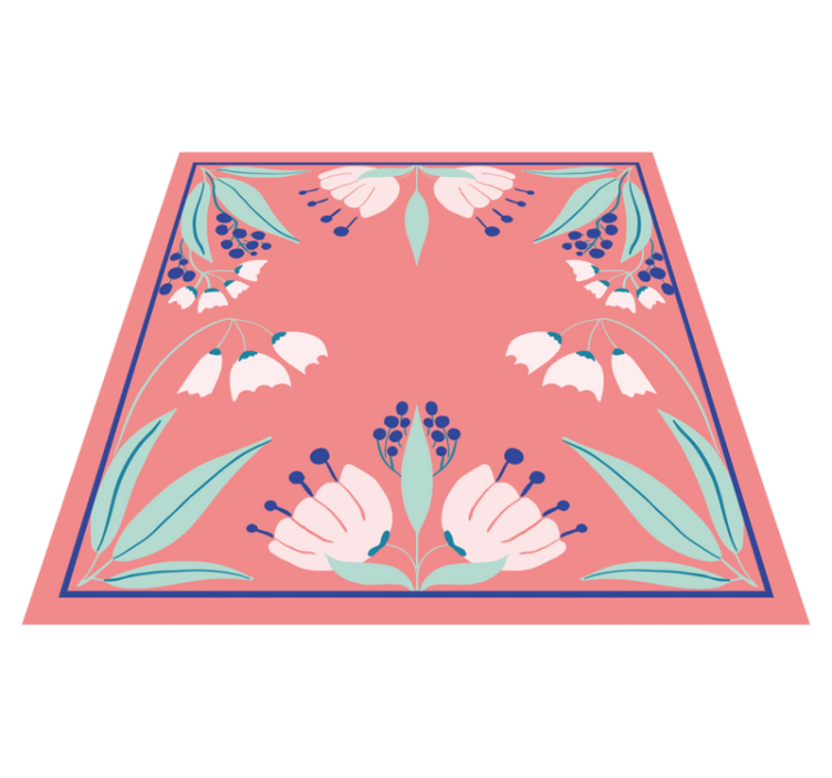 Nježni uzorak poljskog cvijeća cvjetni tepih - TenStickers