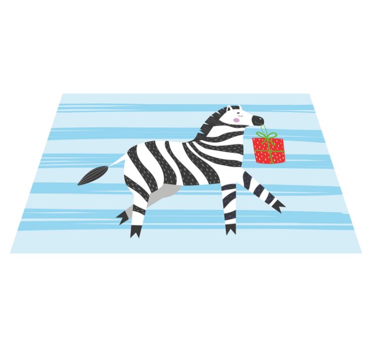 Vinil podovi životinja zebra s poklonom - TenStickers