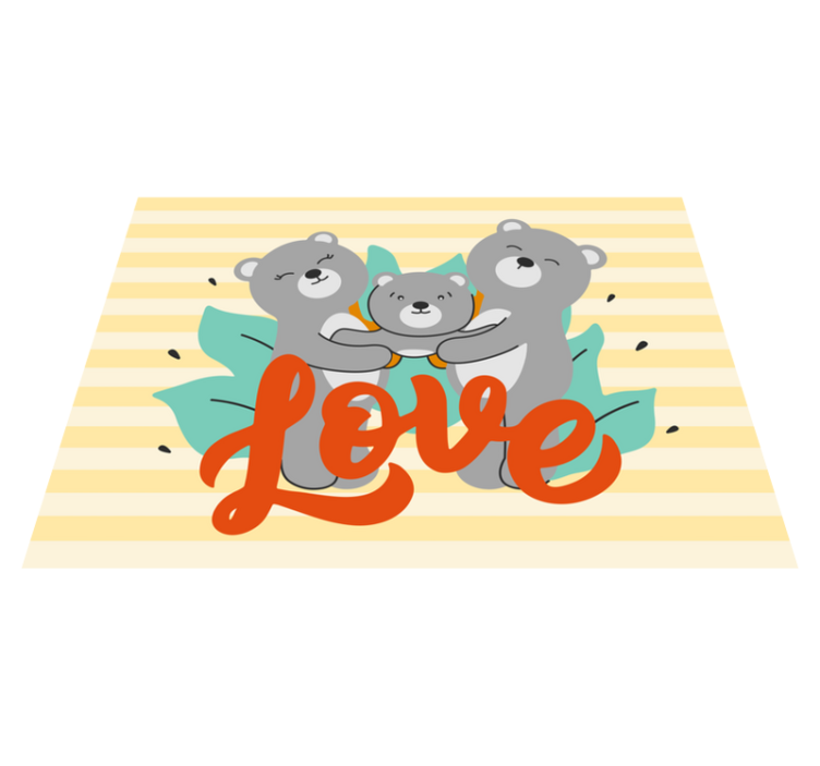 Vinil podovi djeca ljubav medvjeđe obitelji - TenStickers