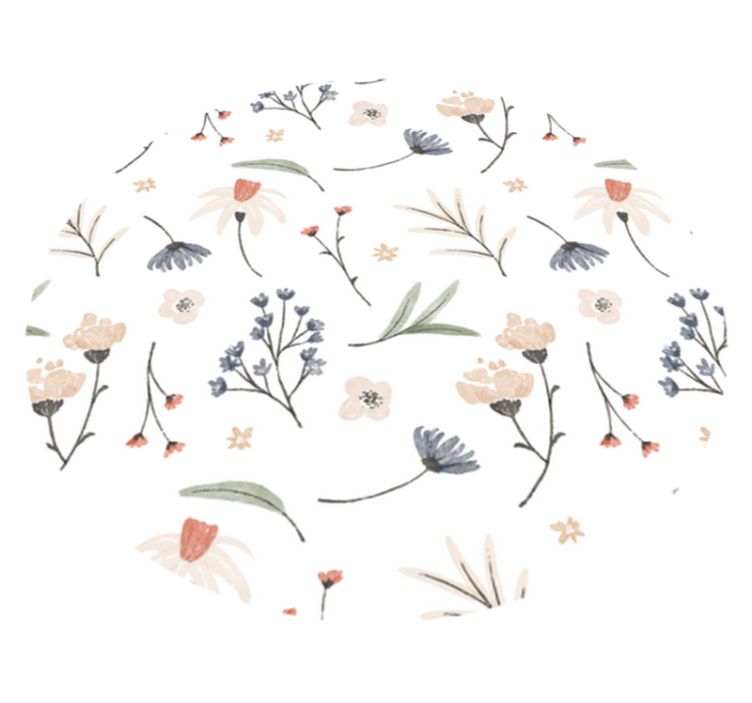 Vinil podovi cvijeće i biljke minimalističkog dizajna - TenStickers