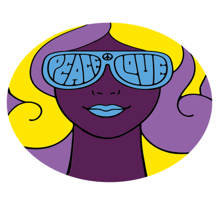 Vinil podovi tinejdžeri ikona mira i ljubavi - TenStickers