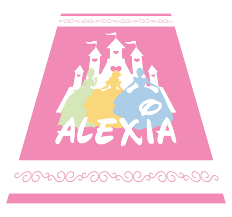 Vinil podovi s imenima dvorac iz bajke - TenStickers