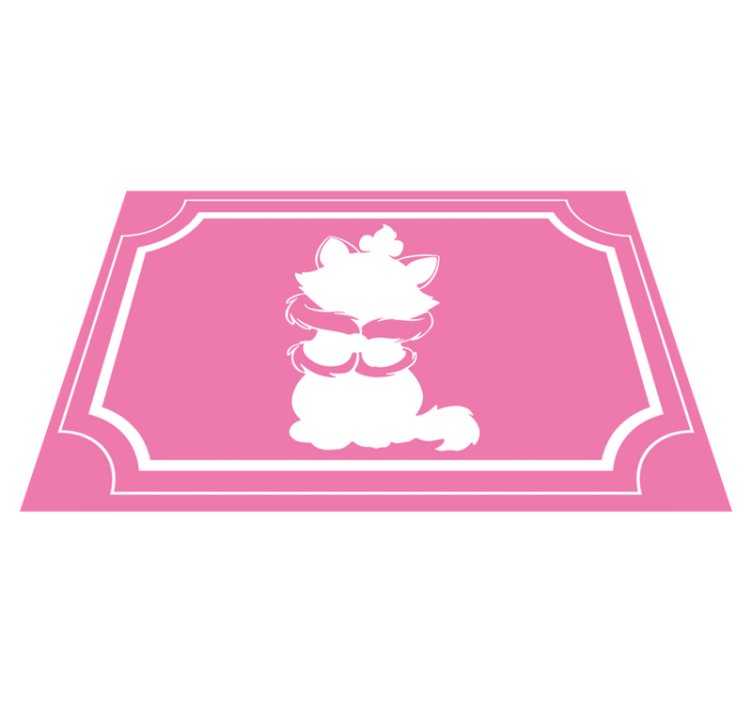 Drugi vinil podovi slatka silueta mačke - TenStickers