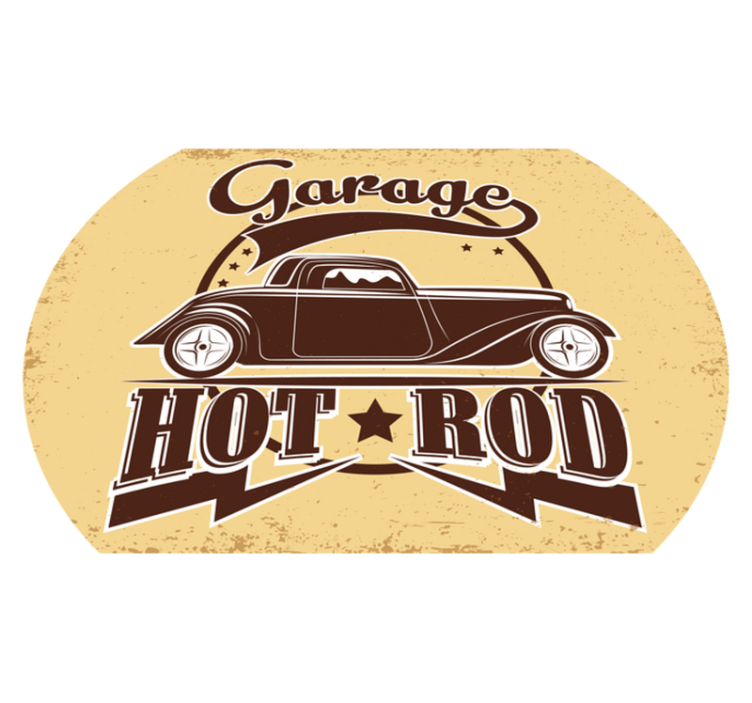 Vinil podovi berba garažni hot rod - TenStickers