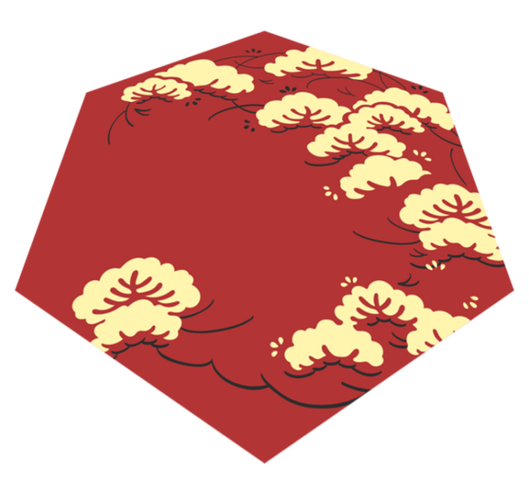 Vinil podovi cvijeće i biljke cvjetni uzorak oblaka - TenStickers