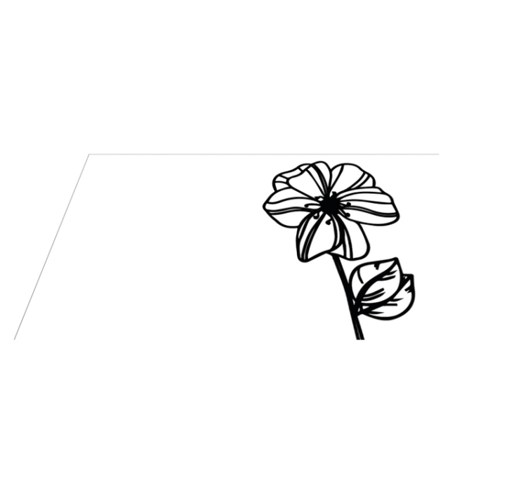 Vinil podovi cvijeće i biljke elegantan crno-bijeli dizajn - TenStickers