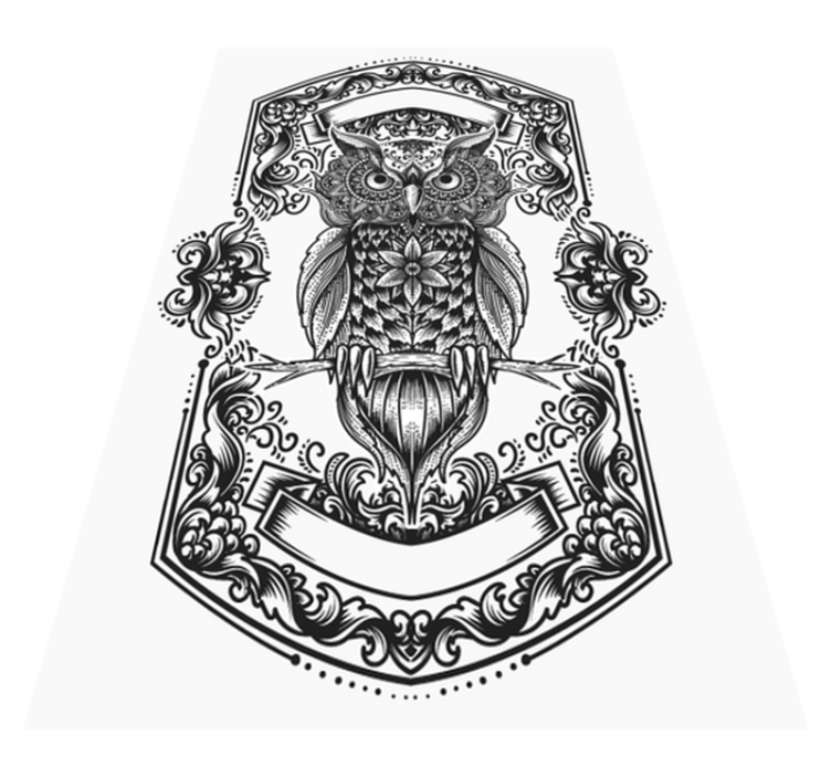 Vinil podovi mandala zamršen motiv sove - TenStickers