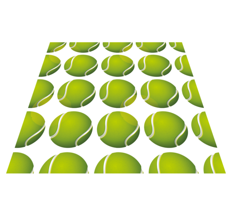 Moderni tepih za spavaću sobu sa zelenim teniskim uzorkom - TenStickers