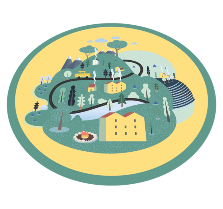 Vinil podovi ceste razigrano putovanje krajolikom - TenStickers