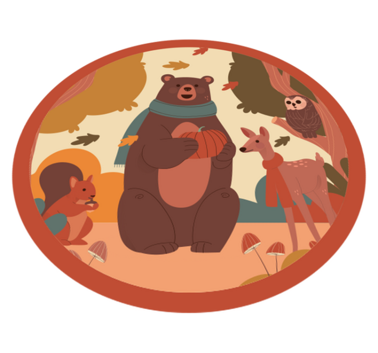 Vinil podovi rasadnici prijatelji šumskih životinja - TenStickers