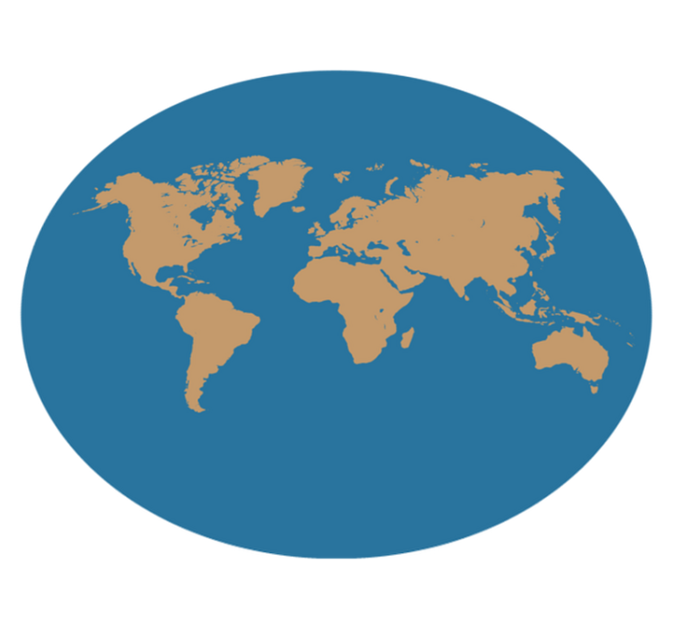 Vinil podovi karta svijeta geografsko otkriće - TenStickers