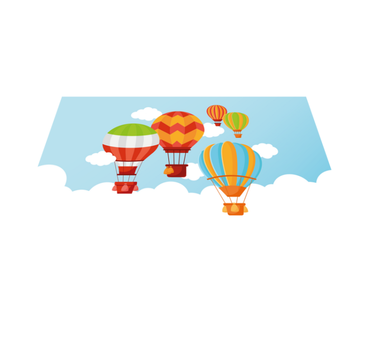 Drugi vinil podovi šareni vrući zrak - TenStickers