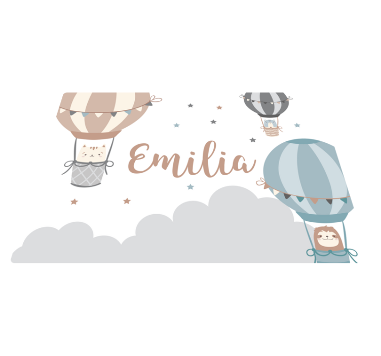 Vinil podovi s imenima zračni baloni - TenStickers
