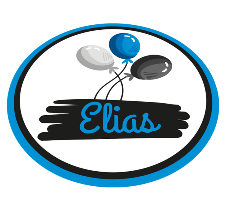 Drugi vinil podovi personalizirani sivi i plavi baloni - TenStickers