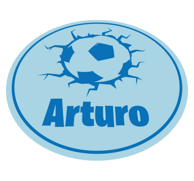 Drugi vinil podovi kljunasta nogometna lopta s imenom - TenStickers