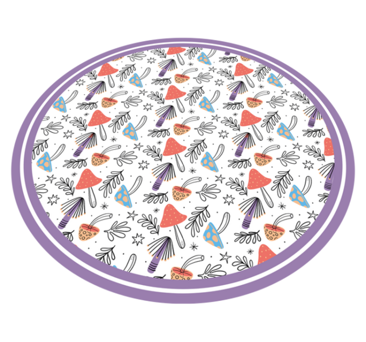 Vinil podovi priroda niču šarene gljive - TenStickers