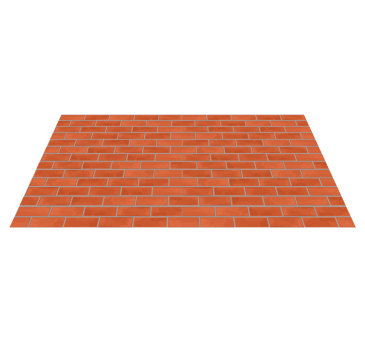 Vinil podovi efekt kamena uzorak crvene cigle - TenStickers