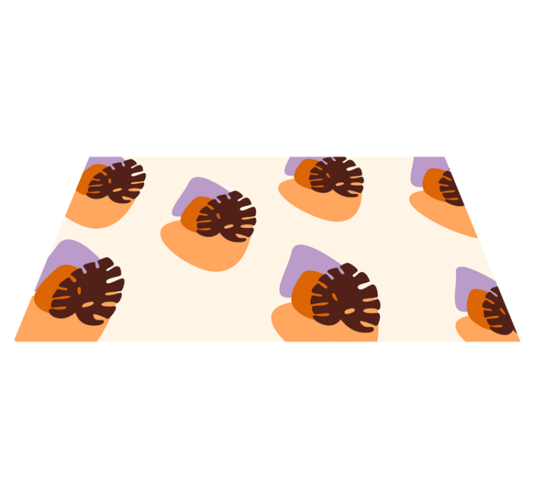 Vinil podovi priroda šareni oblici lišća - TenStickers