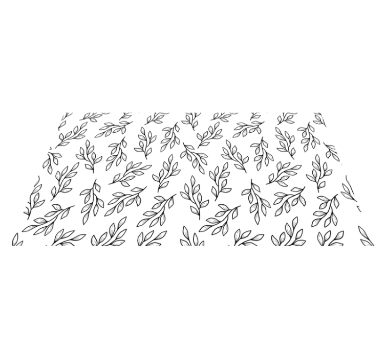 Vinil podovi priroda uz uzorak lišća i grana - TenStickers