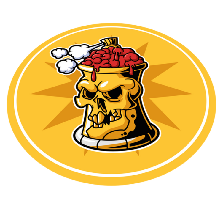 Vinil podovi tinejdžeri zdjela lubanje i mozga - TenStickers