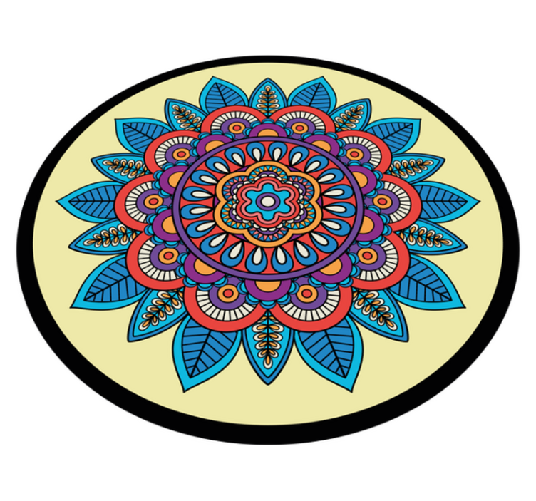 Vinil podovi mandala šareni kružni motiv - TenStickers