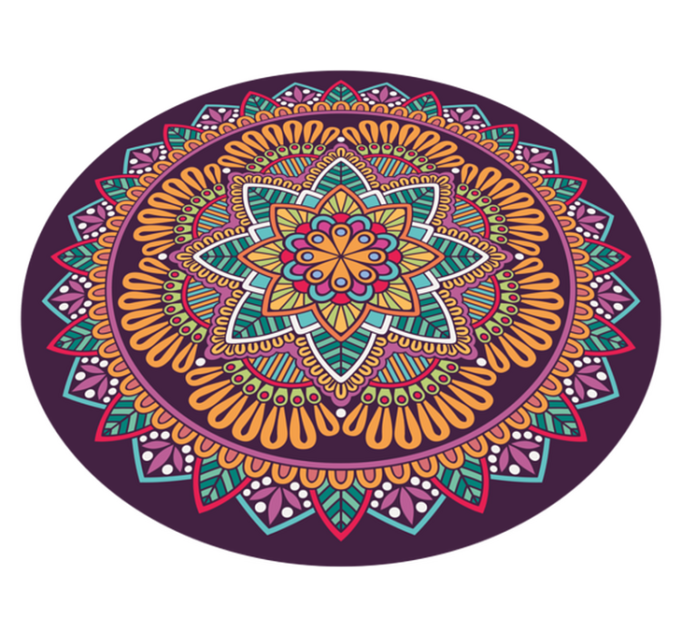 Vinil podovi mandala živahni cvjetajući element - TenStickers