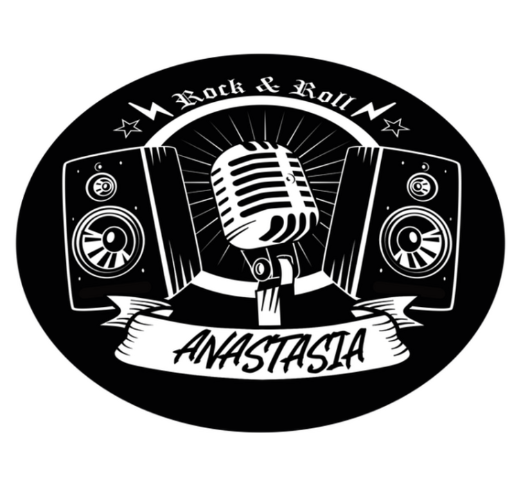 Vinil podovi tinejdžeri rock and roll s imenom - TenStickers