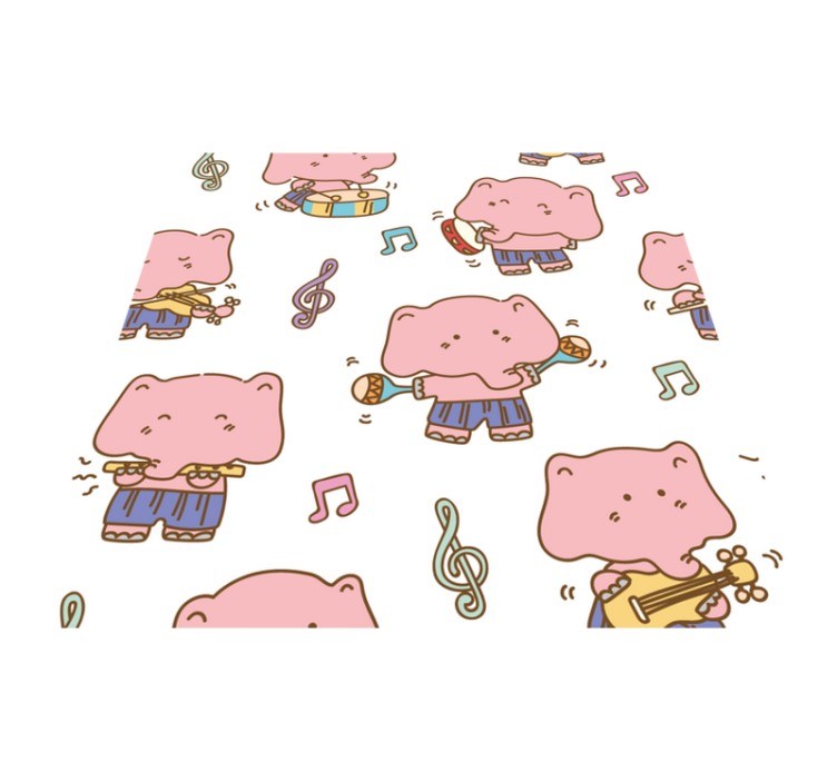 Drugi vinil podovi tema glazbenih slonova - TenStickers