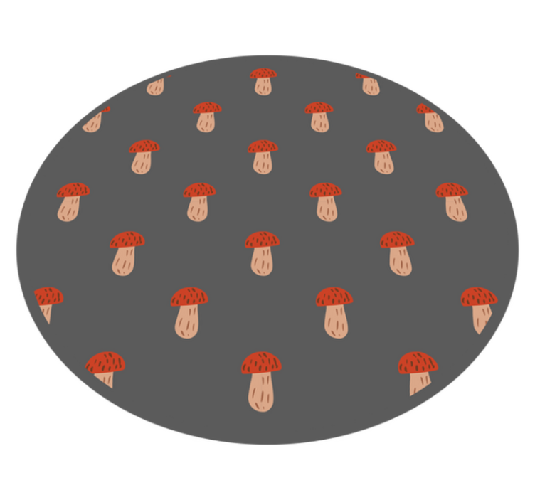 Klasične gljive siva pozadina cvjetni sag - TenStickers