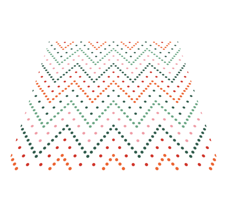 Drugi vinil podovi šareni uzorak ševrona - TenStickers