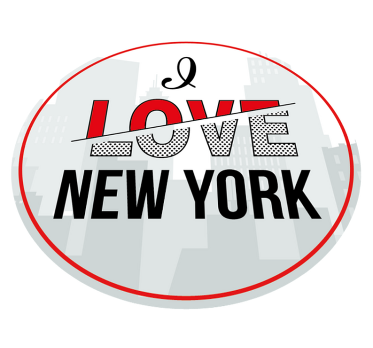 Vinilne prostirke s frazama volim new york - TenStickers
