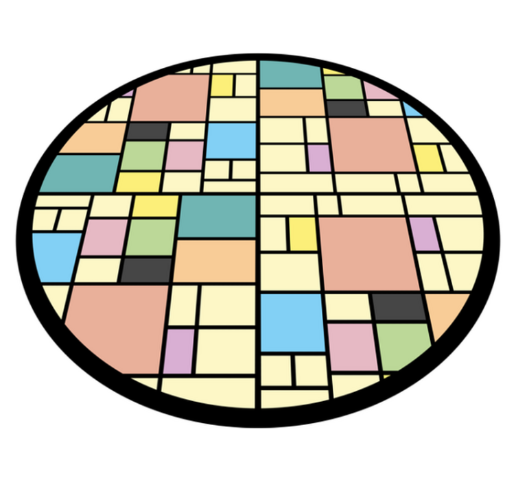 Vinil podovi geometrijski u šarenom blok uzorku - TenStickers