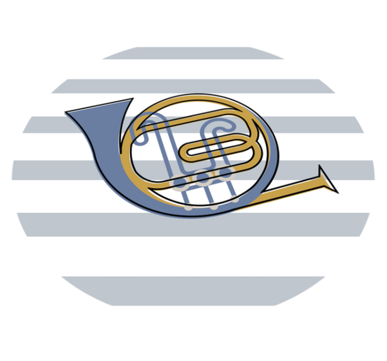 Vinil podovi kružni dizajn glazbenog roga - TenStickers