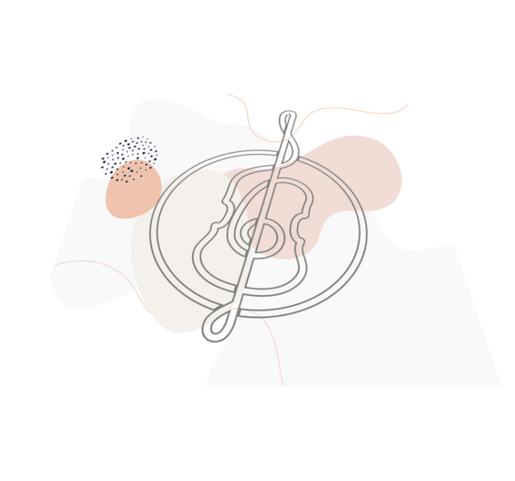 Vinil podovi moderan obris glazbene note - TenStickers