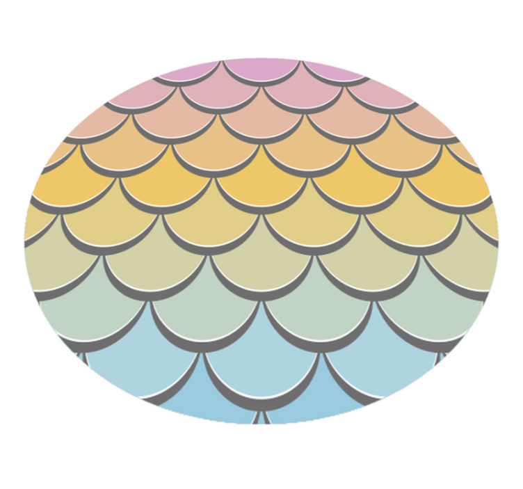 Vinil podovi druge teksture šarene riblje ljuske - TenStickers