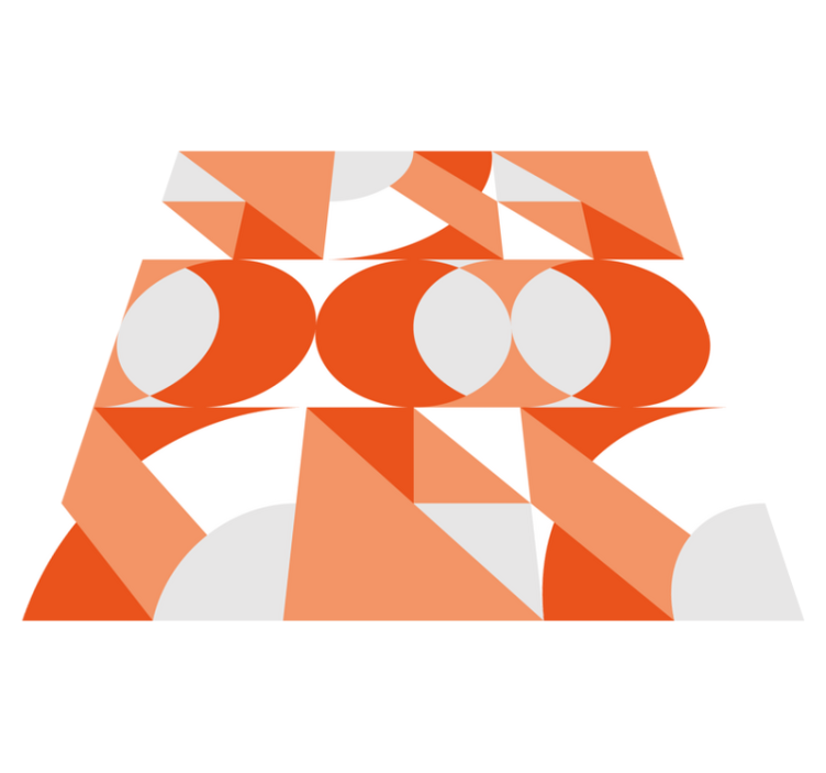 Vinil podovi geometrijski retro geometrijska kompozicija - TenStickers