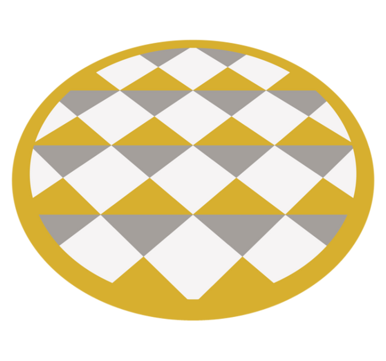 Vinil podovi geometrijski krug s dijamantnim uzorkom - TenStickers