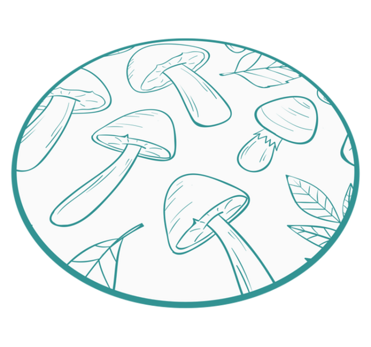 Vinil podovi priroda motiv lista gljive - TenStickers