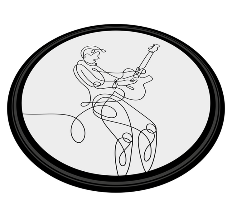 Gitara elegantan minimalistički dizajn moderan tepih - TenStickers