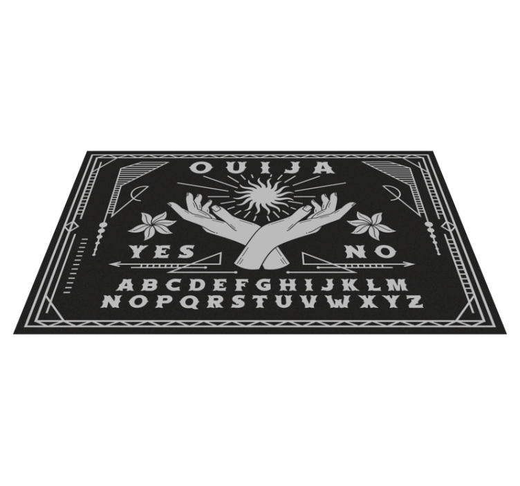 Crno -bijeli ouija daska vintage tepih - TenStickers