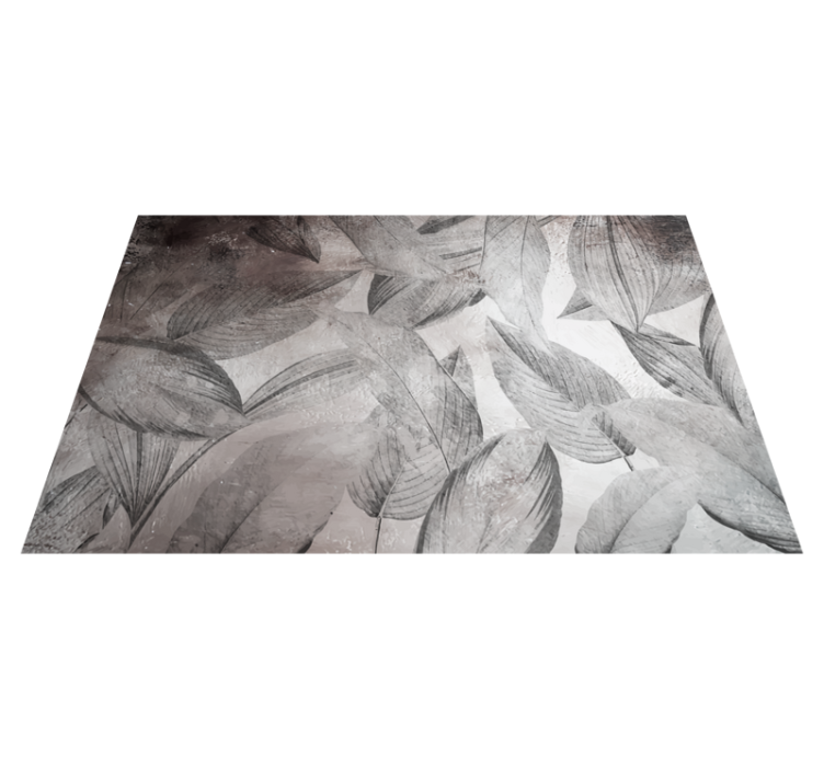 Vinil podovi cvijeće i biljke lisnati monokromatski uzorak - TenStickers