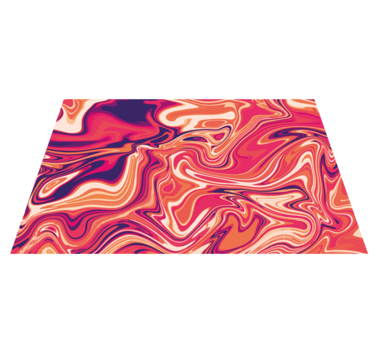 Mramorni efekt tople boje slika moderni tepih - TenStickers